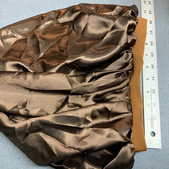 Satin Sleep Slumber Cap Brown NOT WATERPROOF Hair Cap Hat Bed Soft Wide Elastic - Picture 2 of 4